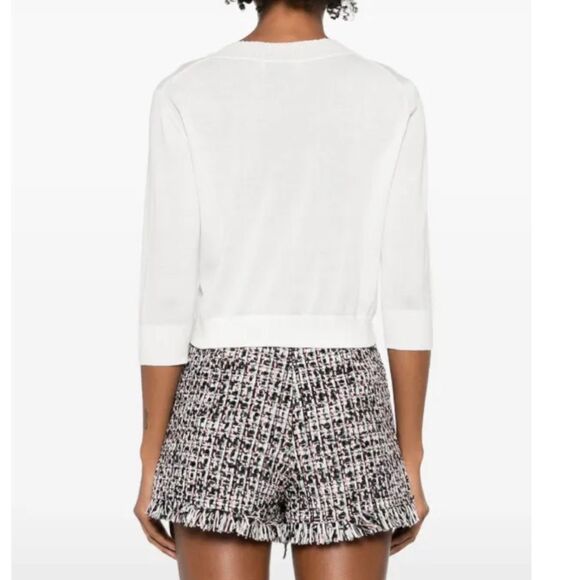 Tory Burch Cropped Cardigan Sweater Light Wasabi Green NEW - Picture 10 of 11